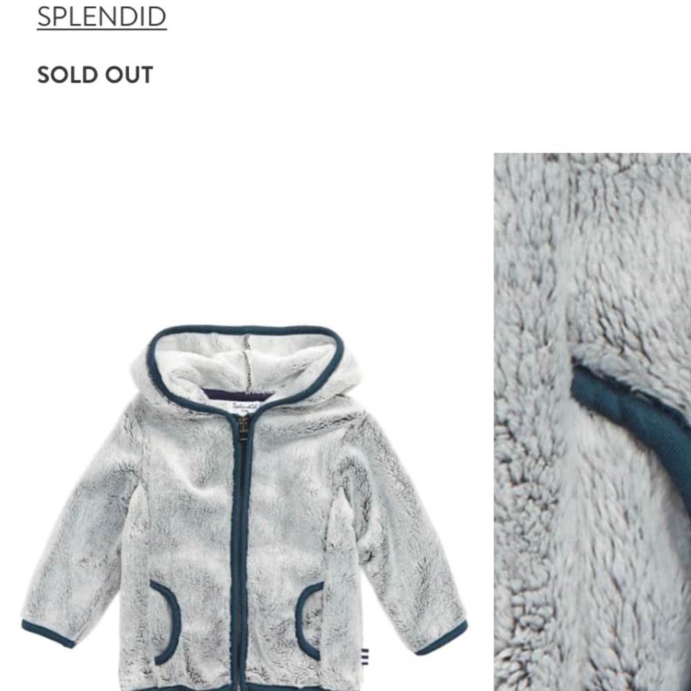 Splendid Baby Hooded Fleece Jacket 12-18mo